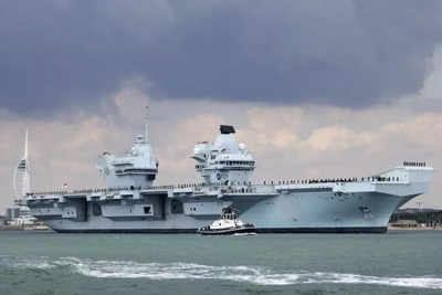 UK's biggest aircraft carrier breaks down on way to US