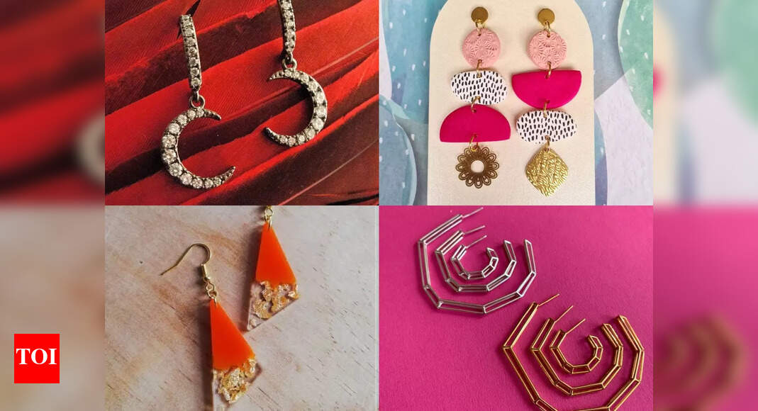 Rock those minimalist earrings this festive season - Times of India