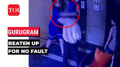 On cam: Man slaps security guard after being briefly stuck in lift