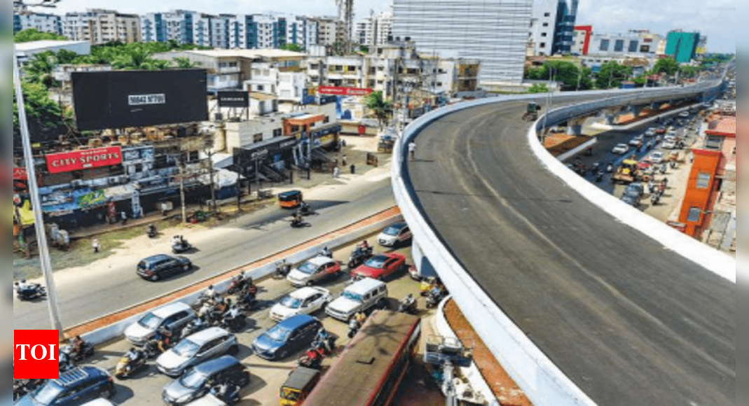 Velachery Chennai Pending arm of Velachery flyover to be opened soon