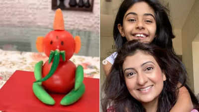 Ganesh Chaturthi 2022: TV actress Juhi Parmar makes Ganesha with vegetables