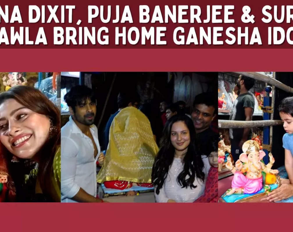 
Puja Banerjee and Kunal Verma bring home Ganpati Bappa
