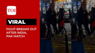 UK: Clash breaks out in Leicester between two groups during India's victory celebrations against Pakistan match