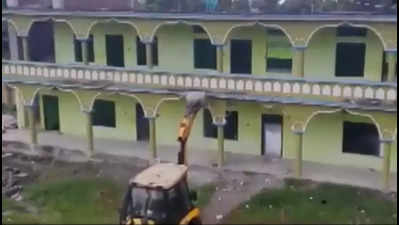 3rd Assam madrassa linked to al-Qaida bulldozed after arrest of teacher