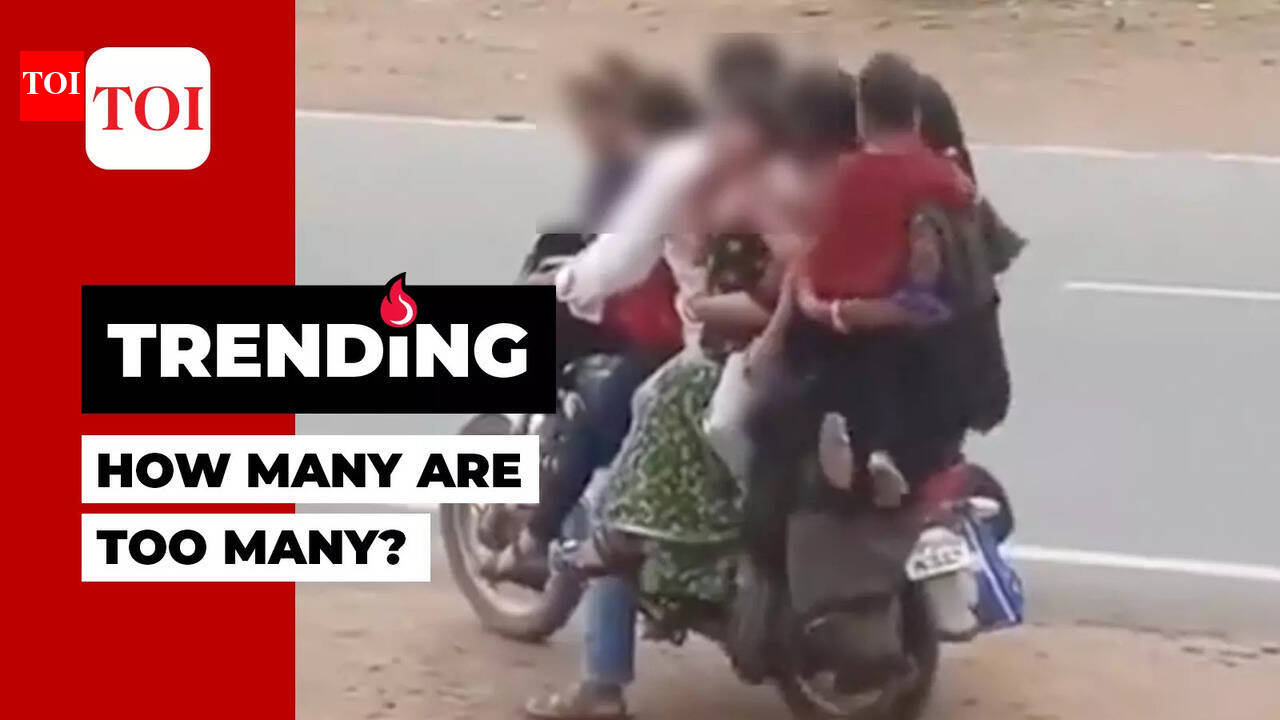 Viral Video: Family of 7 take ride on a single bike, video sparks ...