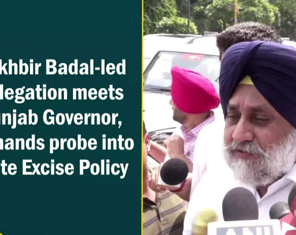 
Sukhbir Badal-led delegation meets Punjab Governor, demands probe into state Excise Policy
