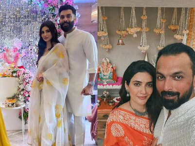 Newlywed TV couples celebrating 1st Ganpati