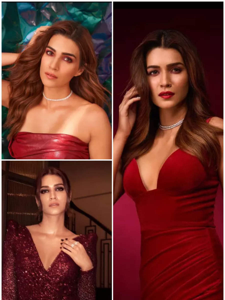 When Kriti Sanon Made Heads Turn In Shades Of Red Times Of India