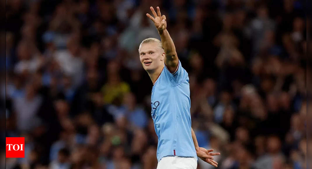 Record-breaking Haaland hat-trick in Manchester City’s win, Arsenal stay perfect, last-gasp victory for Liverpool | Football News – Times of India