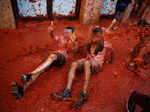 La Tomatina tomato fight festival returns after COVID-19 ban, in Bunol