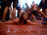 La Tomatina tomato fight festival returns after COVID-19 ban, in Bunol