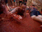 La Tomatina tomato fight festival returns after COVID-19 ban, in Bunol