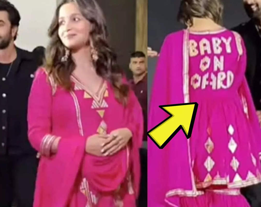 
'Baby On Board': Alia Bhatt ups her maternity fashion in pink sharara with 'special' message at 'Brahmastra' event
