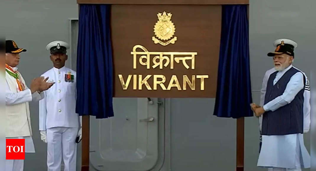 PM Modi shares video of INS commissioning Vikrant, says he cannot express sense of pride in words |  India News