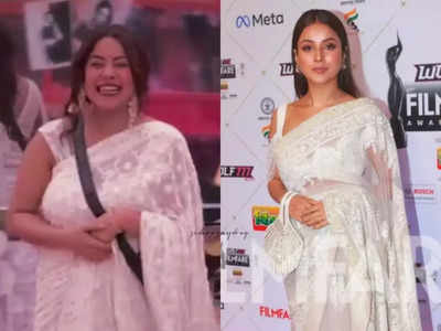 Amazing transformation look of Shehnaaz Gill in white saree from Bigg ...