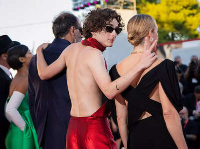Timothee Chalamet goes backless at VFF