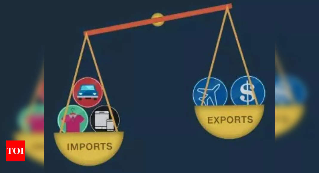 Exports stay flat at $33 billion in August; trade deficit widens to $29 billion – Times of India