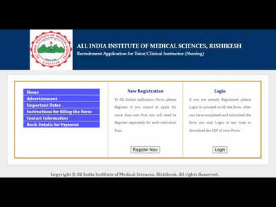 AIIMS Rishikesh Recruitment 2022: Apply for 33 Tutor/Clinical Instructor post at aiimsrishikesh.edu.in