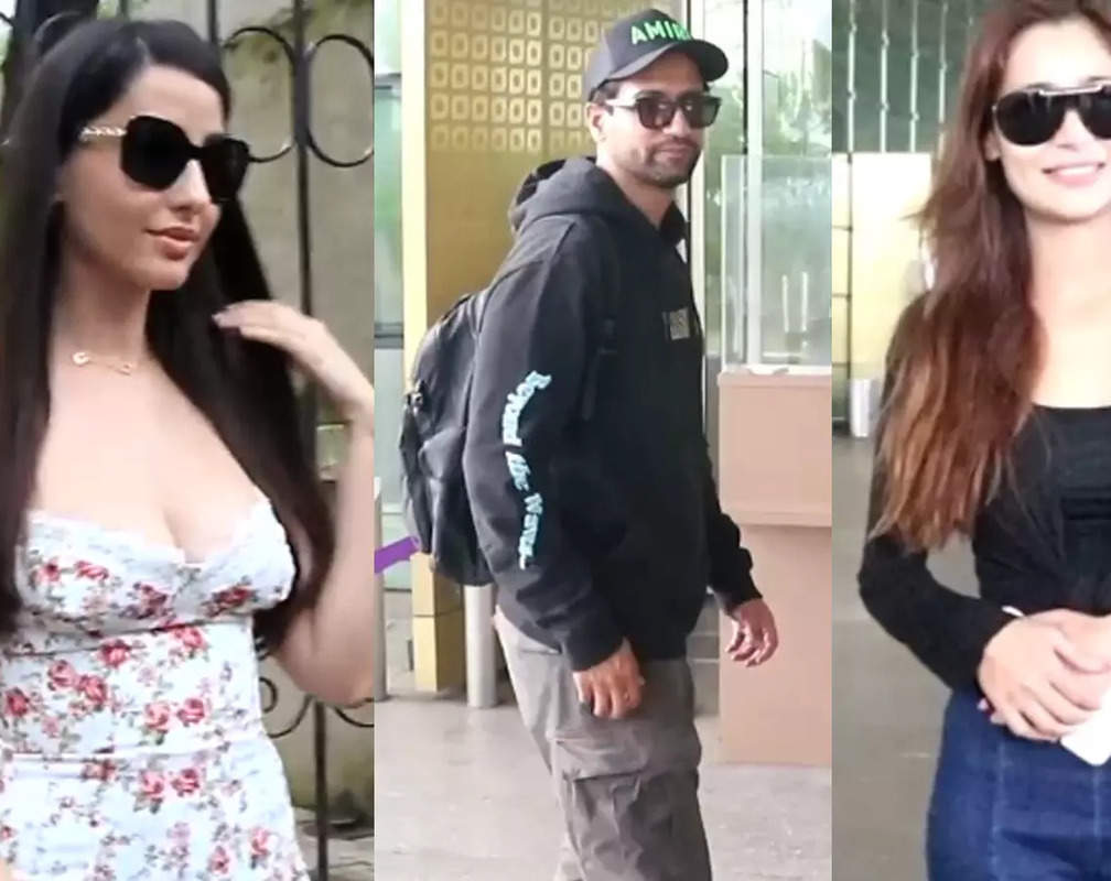 
#CelebrityEvenings: From Nora Fatehi to Vicky Kaushal to Sara Khan, Bollywood celebs get spotted in Mumbai
