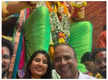 
Prajakta Mali looks ethereal in saree as she seeks blessings at Lalbaugcha Raja; See pics
