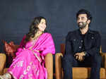 Mom-to-be Alia Bhatt flaunts her pink suit with 'baby on board' special text inscribed on it at 'Brahmastra' pre-release event