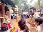 Ganesh Chaturthi 2022: Shilpa Shetty and Raj Kundra bid adieu to Ganpati Bappa with much fervour