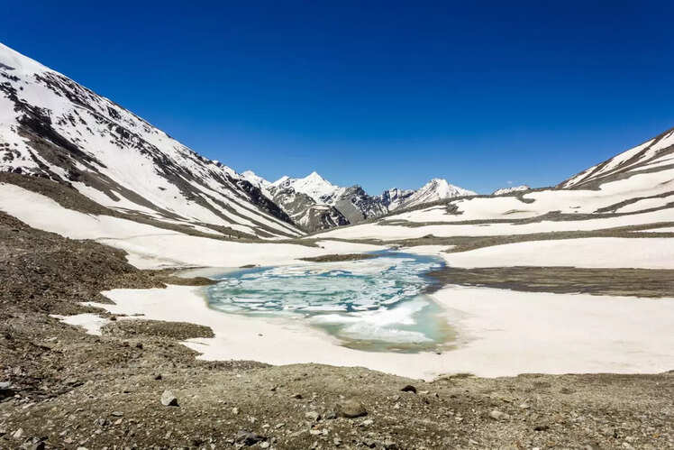 Frozen lakes of the Great Himalayas