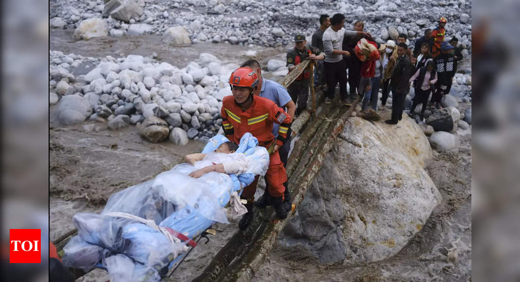 China earthquake leaves 46 dead in Sichuan, 50k people relocated – Times of India