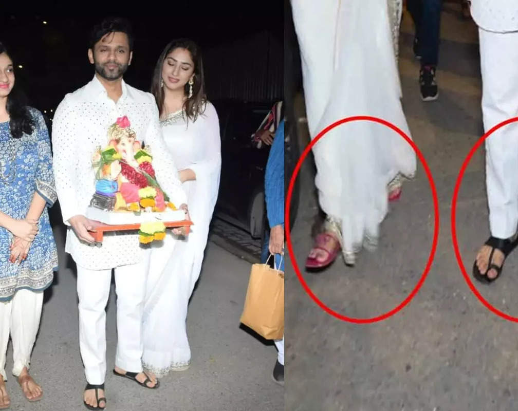 
Rahul Vaidya, Disha Parmar trolled for wearing chappals during Ganpati Visarjan
