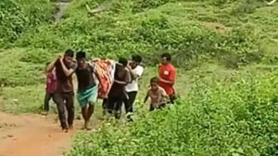 Pregnant Meghalaya woman taken to hospital on bamboo stretcher for ...