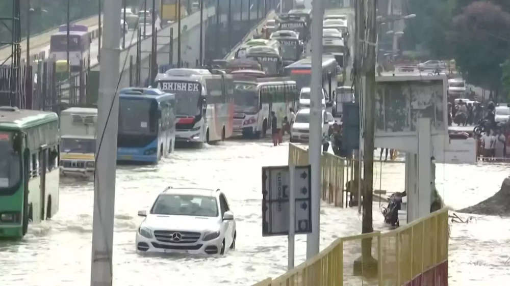 Waterlogged roads in Bengaluru