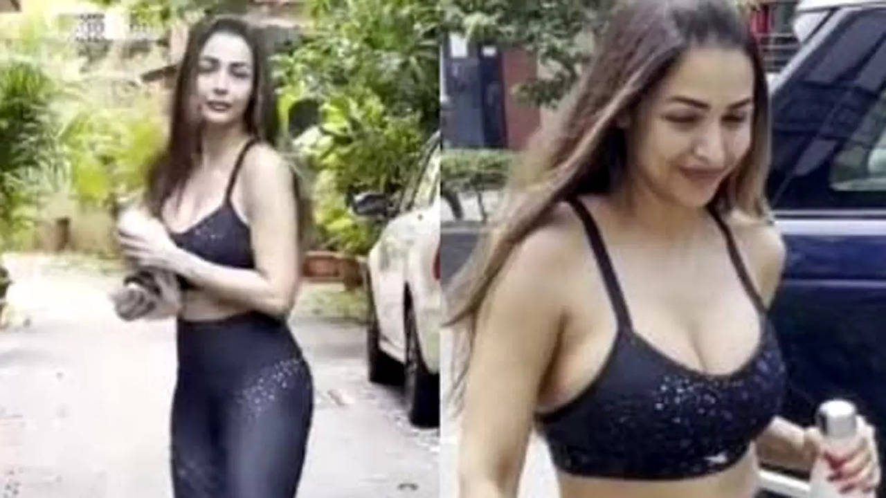 Malaika Arora dons a hot black sports bra with matching yoga pants, gets  clicked in Mumbai | Hindi Movie News - Bollywood - Times of India