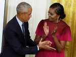 White House ceremony to unveil portraits of former U.S. President Barack Obama and former first lady Michelle Obama, in Washington