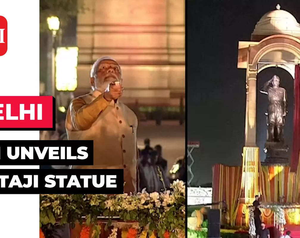 
PM Modi unveils 28-feet-tall Netaji statue at India Gate
