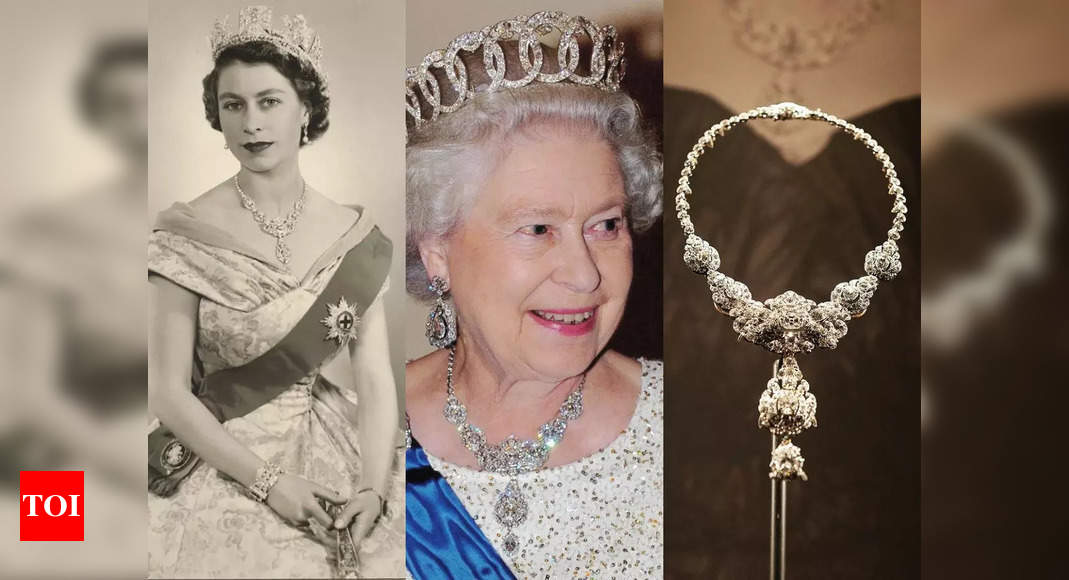 The necklace worn by Queen Elizabeth II throughout her reign was a gift ...