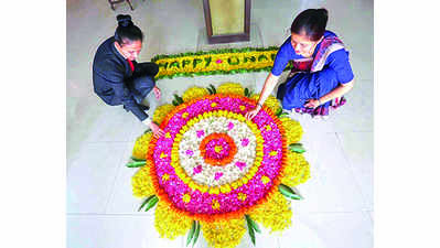 Pookalam and Sadhya make Onam celebrations complete