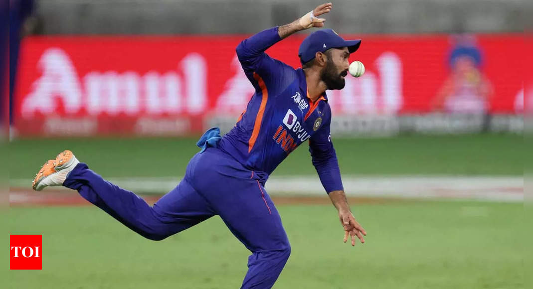 Asia Cup 2022: WATCH – Dinesh Karthik bowls for the first time in his 170-match international career | Cricket News – Times of India