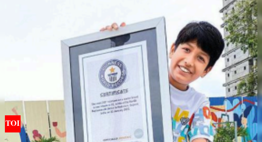 Vadodara 11yearold spins his caster board into Guinness Records