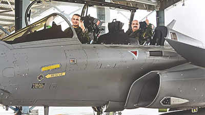 IAF chief creates son-ic boom with Chaudhari junior on Rafales