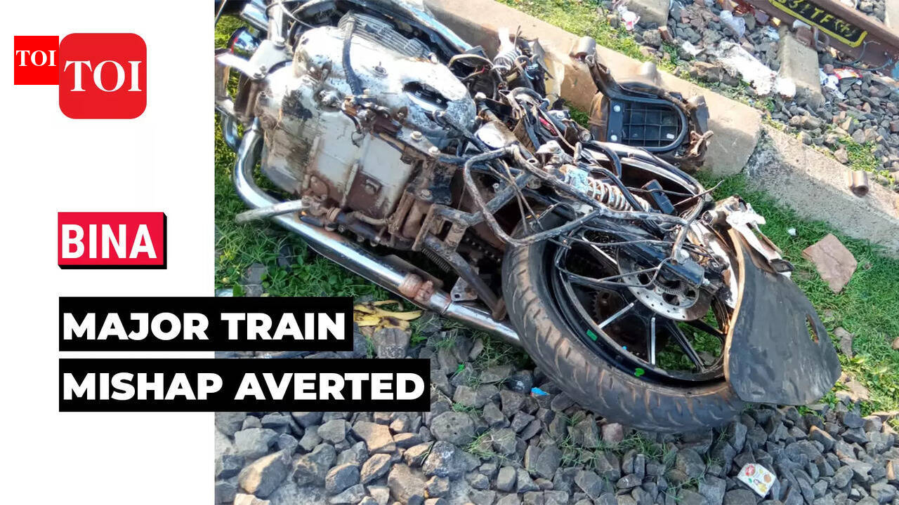 Madhya Pradesh: Major train accident averted as bike stunt on track ...