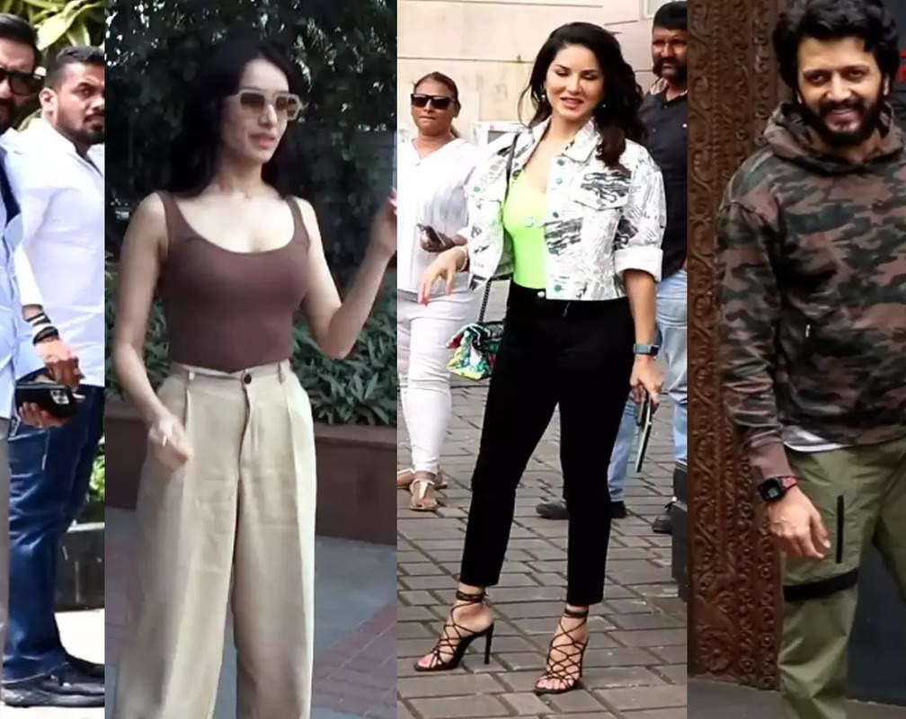 
#CelebrityEvenings: From Hrithik Roshan-Ajay Devgn to Sunny Leone-Shraddha Kapoor to Rakhi Sawant-Adil Khan, Bollywood celebs get spotted in Mumbai
