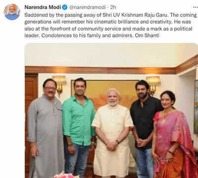 PM Modi condoles veteran Telugu actor Krishnam Raju's demise