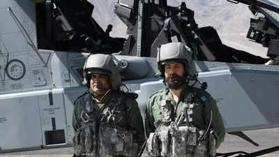 Army chief flies in IAF's Apache attack helicopter in Ladakh