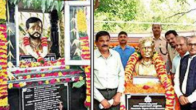 Karnataka: Busts of slain IFS officer P Srinivas unveiled in Veerappan’s town