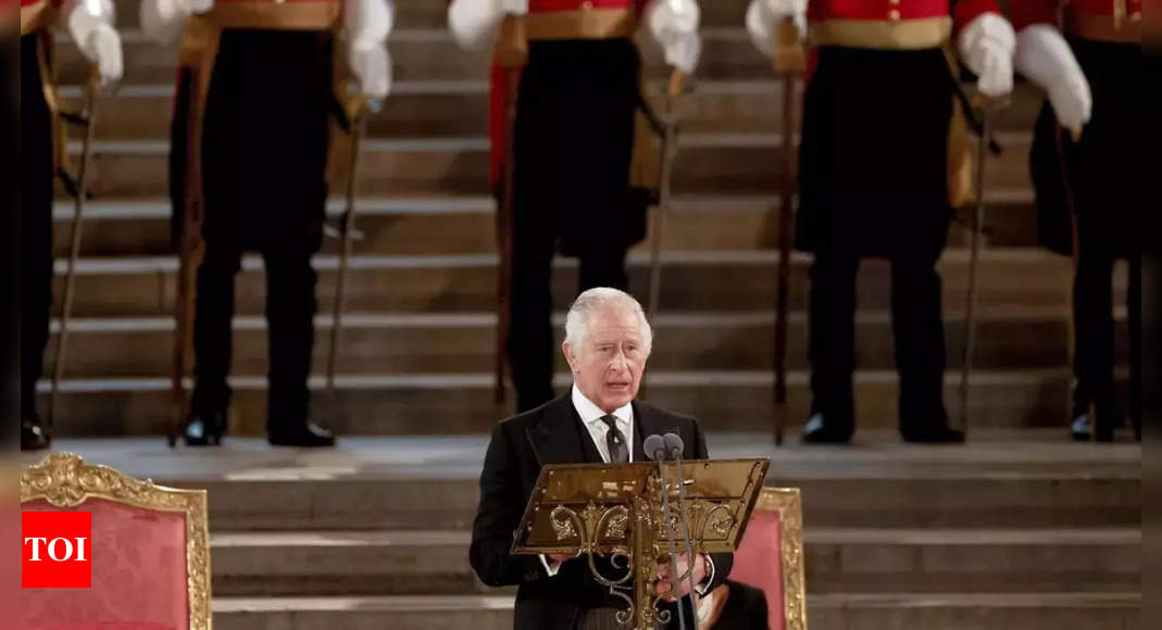Charles makes first Parliament address as Britain’s King – Times of India