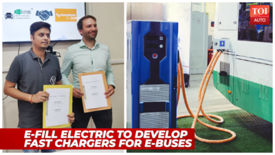 E-Fill Electric signs MoU with Chargebyte, will develop fast chargers for E- buses - Times of India
