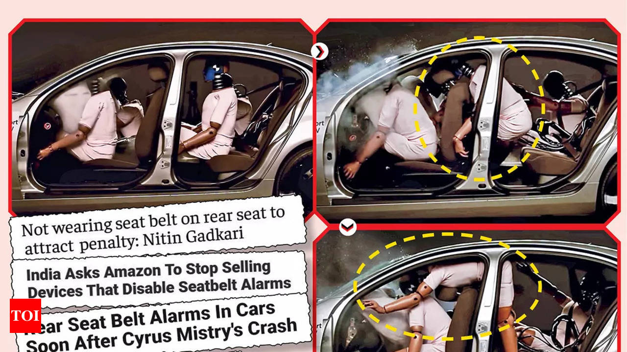 IT'S MANDATORY TO BUCKLE UP IN THE REAR SEATS TOO! - Times of India