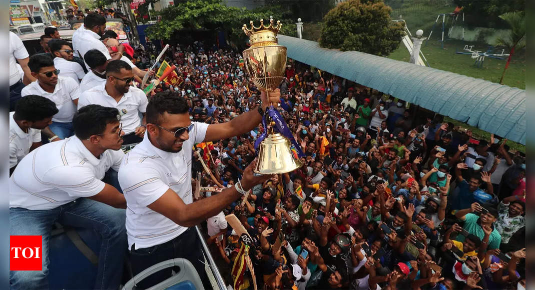 Sri Lanka take out victory parade on open-top bus after Asia Cup 2022 triumph | Cricket News – Times of India