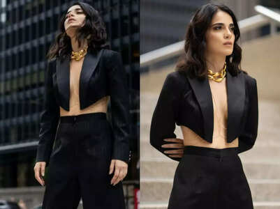 Radhika Madan's shirtless tuxedo at TIFF 2022