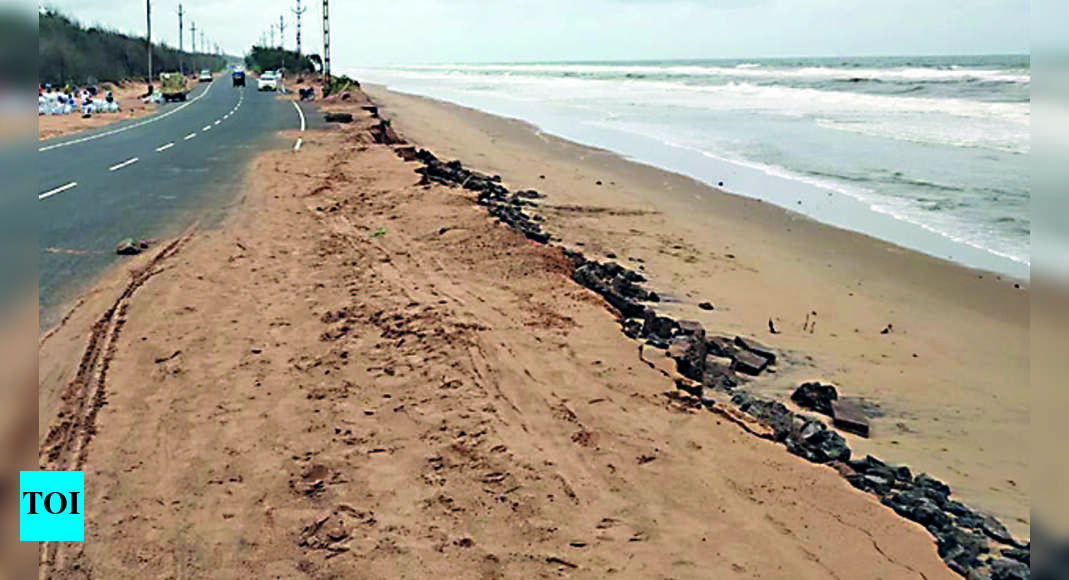 Puri Move To Save Purikonark Marine Drive From Waves Bhubaneswar